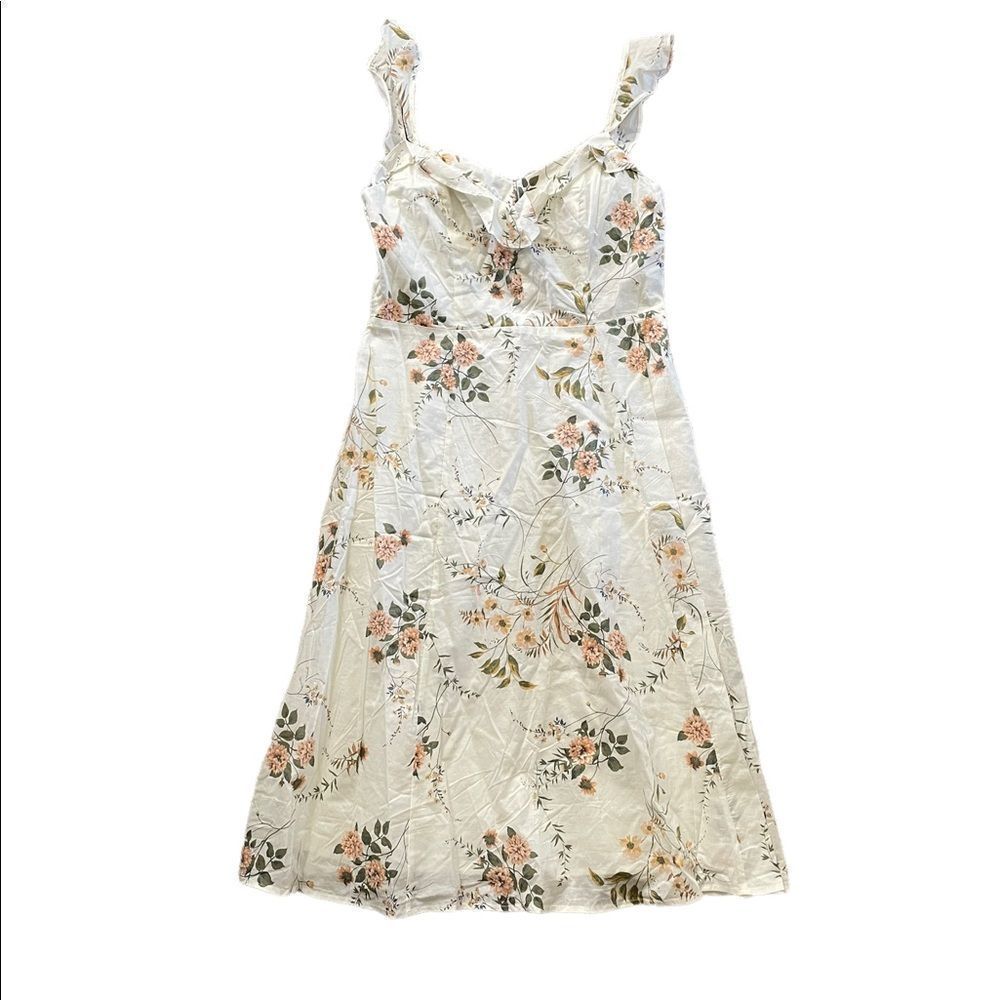 NWT JUNE & HUDSON Floral Midi Dress Ivory Size 1 / large
